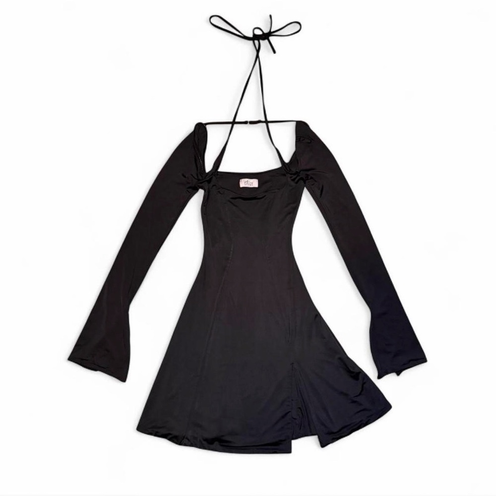 Oh Polly Black Long Sleeve Dress
